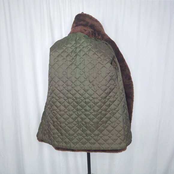 Vintage Sears Faux Fur Coat Small Brown - Picture 8 of 9